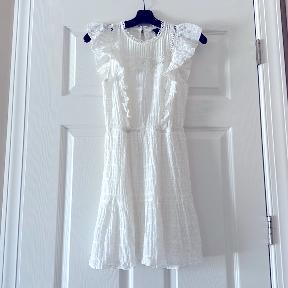 White Cotton Mini Dress